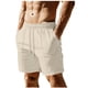 thumbnail image 2 of pstuiky Pantalones cortos deportivos para hombre, Pantalones cortos casuales de moda para hombre con cordón elástico estampado y bolsillos Pantalones cortos cargo, 2 of 5