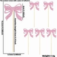 thumbnail image 2 of AuroraX Bows Light Pink Valentine Bow Cupcake Toppers,Glitter Happy Birthday Bows for Cake Party Wedding Birthday Decoration Party Supplies 6 Pcs, 2 of 3
