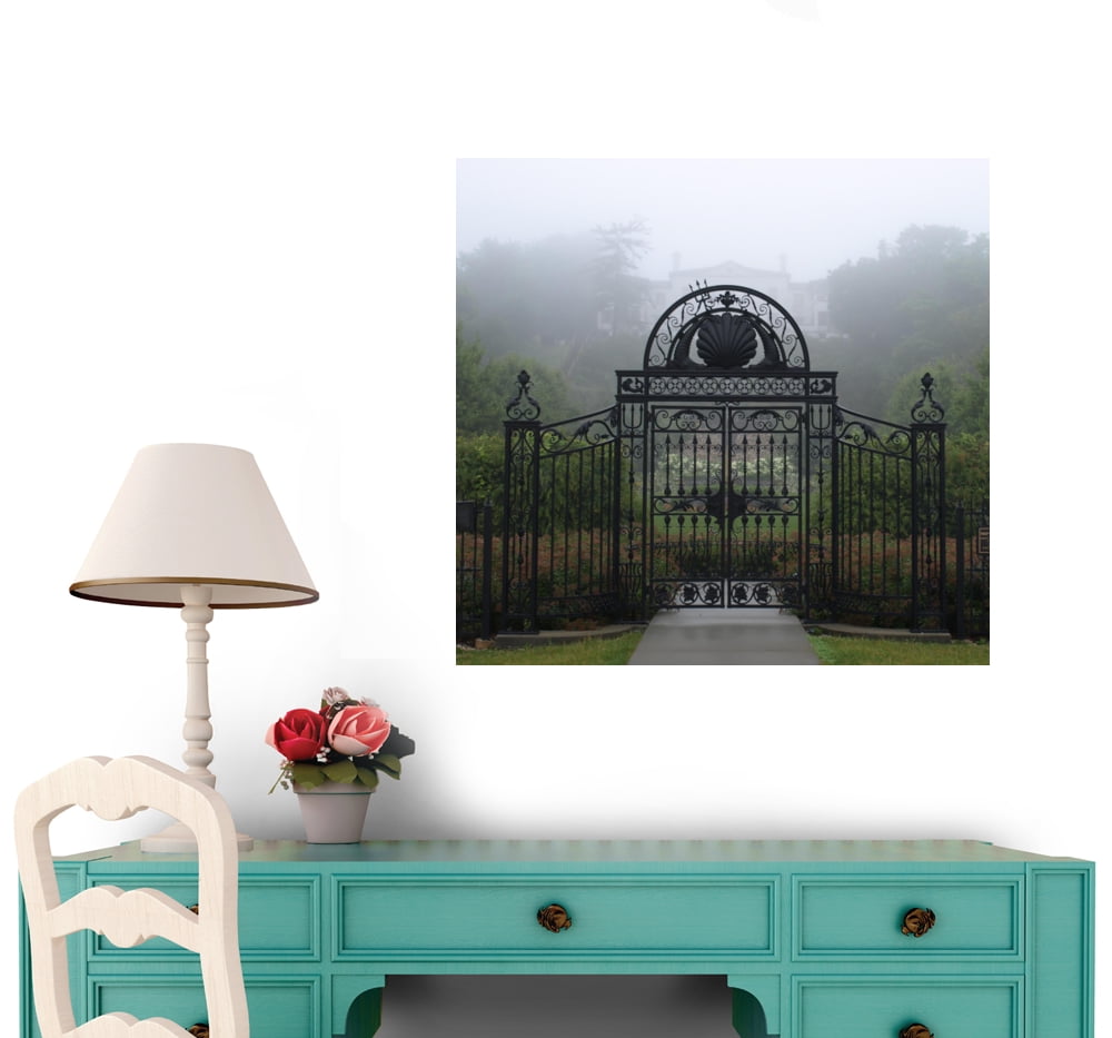 Wrought Iron Gate Wall Mural WM272756 by Wallmonkeys (48 in W x 46 in H