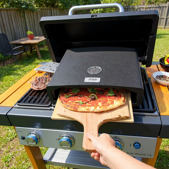 UMI Patio Portable Charcoal Pizza Oven, 15.7" Grill Top Pizza Oven Outdoor
