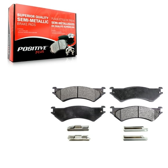 Positive Plus Rear Semi-Metallic Disc Brake Pads PPF-D802 for Car Ford E-350 Super Duty E-250 Econoline F-150 Heritage Club Wagon E-150