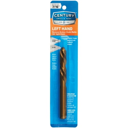

Century Drill & Tool 7/16 In. Cobalt Steel Left Hand Drill Bit 74128