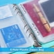 thumbnail image 5 of Carpeta de archivos A6 con bolsillo transparente, 12 bolsillos de plástico con 6 agujeros para carpetas. Es adecuada para personas que estudian y trabajan para almacenar cosas., 5 of 5