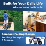 KneeRover Hybrid Knee Walker for Ages 15-65 with Kneecycle and All-Terrain Front Axle Upgrade