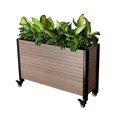 thumbnail image 3 of Mobile Deep Trough Planter Box Raised Garden Bed Wood Texture Grey & Black, 3 of 5