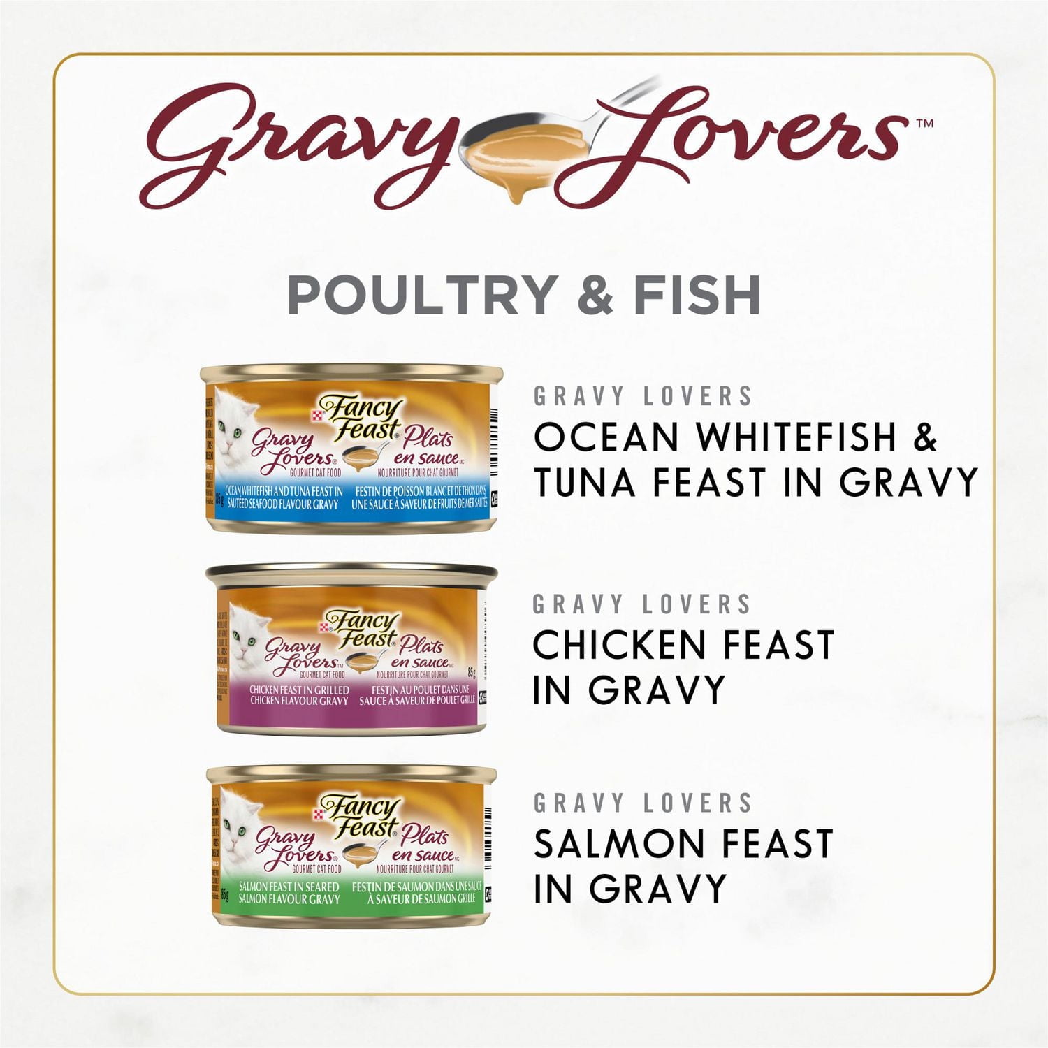Fancy Feast Gravy Lovers Variety Pack, Wet Cat Food 12 X 85g, 85 g x 12