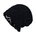 thumbnail image 1 of Gorro de crochet para mujer, suave, moderno y transpirable, ideal para vacaciones y viajes a la playa. Negro, 1 of 9