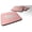 White-Pink, variant on White Arctic Fox Blue Check Foam Coaster - Set of 4