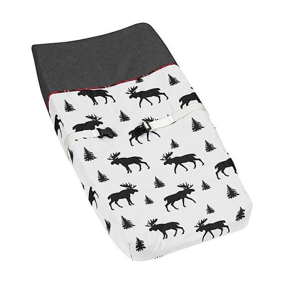 Sweet Jojo Designs Rustic Patch Black and White Changing Pad Cover