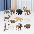 thumbnail image 4 of 12Pcs Lifelike Animal Figurines Assortment Elk Bison Miniature Jungle Animals for Garden Yard Lawn Teaching Props Kids Birthday Gift, 4 of 8
