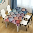 thumbnail image 4 of Yayeee Tablecloths 54" x 54" Rectangle Wrinkle Resistant Party Table Cover, Blue Art Pattern, 4 of 8