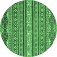 thumbnail image 1 of Ahgly Company Indoor Round Oriental Emerald Green Modern Area Rugs, 3' Round, 1 of 4