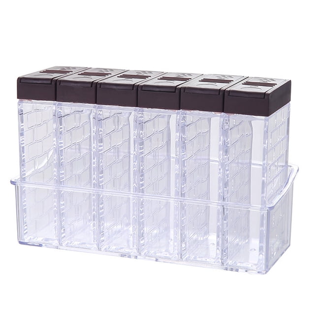 Inteprter - Juego de 6 botellas para condimentos, transparentes, para especias Cocina y Comedor Café Inteprter HA9205-02B