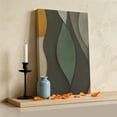 thumbnail image 3 of Abstract Green Brown Canvas Wall Art for Living Room Bedroom Bathroom, Modern Minimalist Oil Painting Texture Canvas Art Wall Decor, Artwork for Walls Home Office Decor, 8"x10", 3 of 9