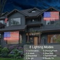 thumbnail image 4 of DBFAIRY Solar American Flag Lights Outdoor,420 LEDs American Flag Net Lights 6.5ft x 3.28ft Super Bright,Memorial Day Decorations of The United States for Independence/National/Memorial Day,July 4th, 4 of 10