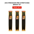 thumbnail image 5 of Sensationnel African Collection Jumbo Braid Pre Stretched X Pression Hair 2x 72” ( 1B Off Black 3 Packs ), 5 of 6