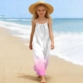 thumbnail image 5 of ATOGUTA Tween Girl Dresses Boho Spaghetti Strap Summer Vacation Beach Bodycon Maxi Dress Size 5T-14. Hot Pink, 5 of 6