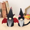 thumbnail image 4 of SUSUchens Muñeco de gnomo de Halloween Murciélago espeluznante Calabaza Araña Gato negro Sombrero de bruja Barba completa Gnomo de escritorio sin rostro Adorno de peluche Favores de fiesta Naranja, 4 of 8