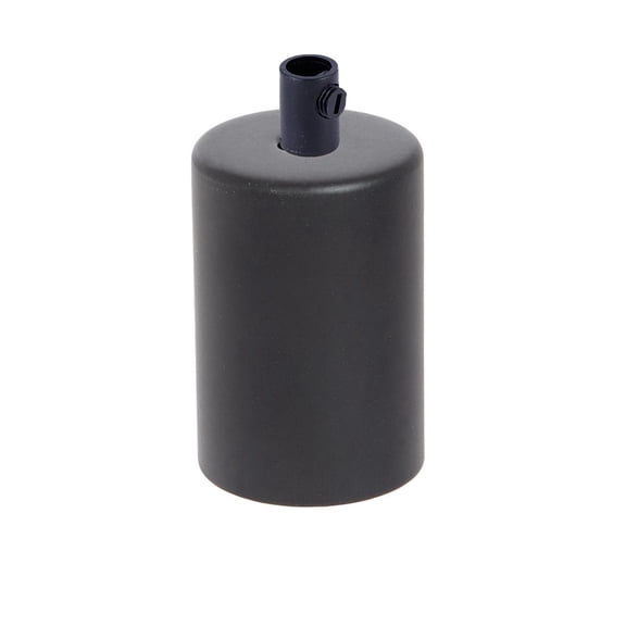 B&P Lamp® Steel Socket Cup Cover with Medium Base E26 Socket Included, Satin Black Finish
