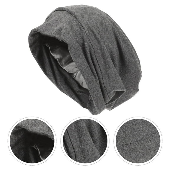 Worgeous Sleeping Hat For Women Dark Grey Cotton 1 Pcs