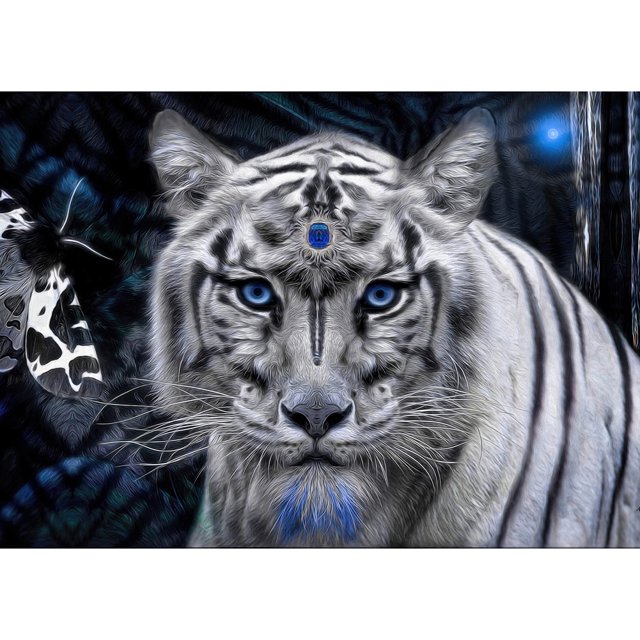 Taladro Diamante Pintura (DE3472) 5D DIY Kits de mosaico de bordado de tigre completo (wll891) 30x40cm Hugtrwg Para estrenar