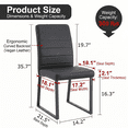 thumbnail image 5 of Ciphrias Dining Chairs Set of 4 Black PU Leather Padded Iron Legs for Dining Room, 5 of 8