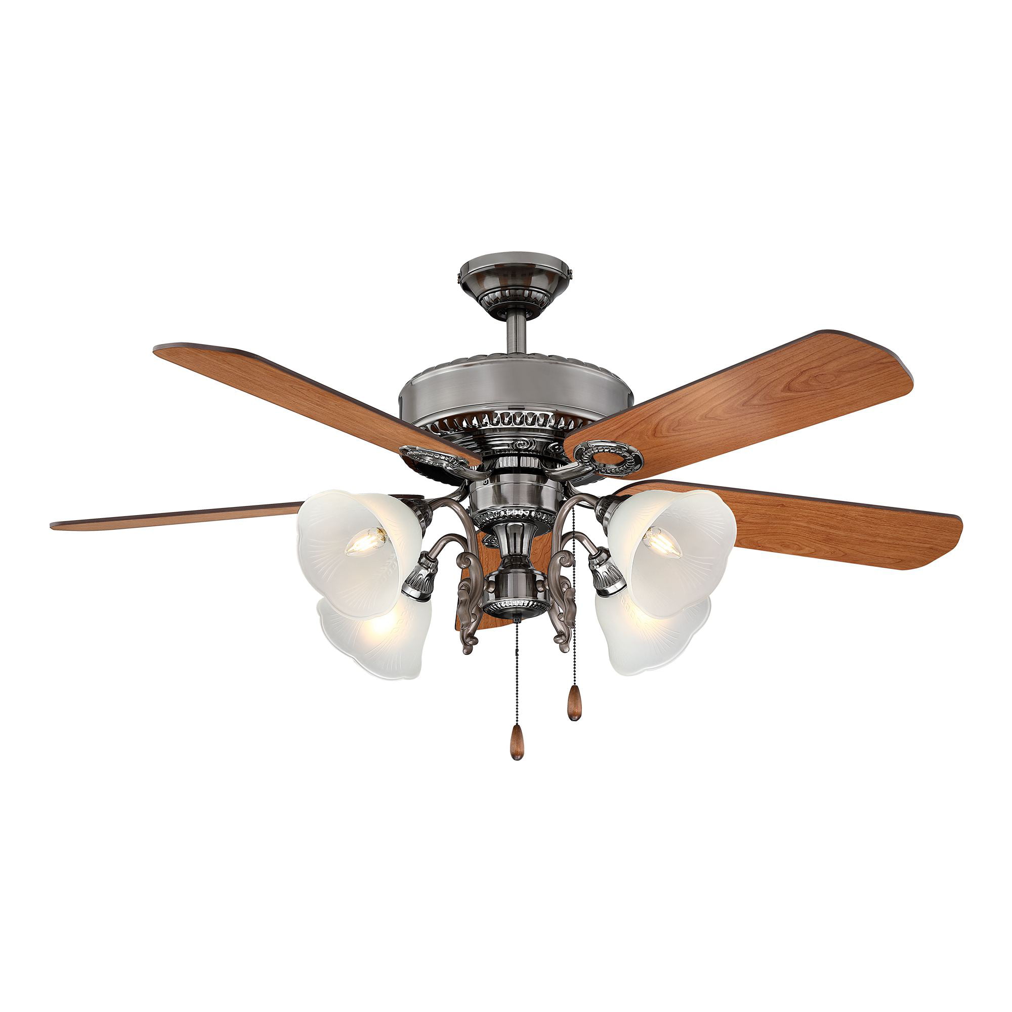 Details about   Farmhouse Ceiling Fan with Pull Chain Low Profile Rustic Wood Blades Grey 52" 