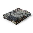 thumbnail image 3 of LR Home Gray/Black Patchwork Quilt Cotton Throw Blanket, 50" x 70", 3 of 11