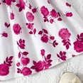 thumbnail image 4 of Ugoldhm Little Girls Flutter Short Sleeves Dresses Crew Neck Casual A-Line Dress Summer Girl Clothes Size 3-8, 4 of 7