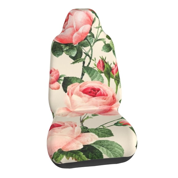 Rose Spring Summer Floral Car Seat Covers Stretch Car Seat Protectors Universal Fit