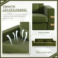 thumbnail image 5 of Green 85.6"L Sofa Couch, Atumon 3-Seat Couches and Sofas, Velvet Upholstered Sofa with Thicked Cushions and 2 Pillows, Modern Sofa with Metal Legs, Sofa Couch Furniture for Home Living Room, 5 of 10