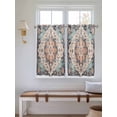 thumbnail image 5 of Boho Kitchen Curtains 54 Inches length, Orange Blue Ethnic Tribe Abstract Art Window Treatment Curtain Drapes, Thermal Insulated Drapes for Basement Hotel RV, 42"x54", 2 Panels, 5 of 7