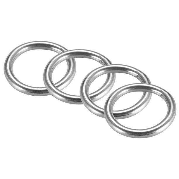 Klassiek converteerbaar adelaar Welded O Ring, 40 x 5mm Strapping Round Rings Stainless Steel 4 pcs -  Walmart.com