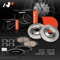 thumbnail image 6 of A-Premium 11.80 inch (299.7mm) Front Vented Disc Brake Rotors + Ceramic Pads Kit Compatible with Select Honda Models - S2000 2000-2009 Convertible, 6-PC Set, 6 of 6