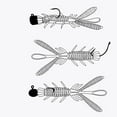 thumbnail image 3 of RUISINERY 20pieces Soft Lures Floating Shrimp Fishing Baits Wobblers for Trout Shrimp Swimbait Lures with Fish Attractant, 3 of 9