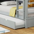 thumbnail image 6 of Plana Solid Wood Twin Over Twin Bunk Bed and Trundle in Light Gray, 6 of 8