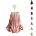 thumbnail image 4 of 80cm 120cm Sequin Round Tablecloth Wedding Event Party Banquet Sequin Round Tablecloth Party Polyester Home Decoration Table Cover, 4 of 6