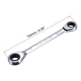 thumbnail image 2 of Double Box End Ratcheting Wrench (10x11mm) Metric 72 Teeth 12 Point Ratchet Spanner Tools, CR-V, 2 of 5