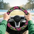thumbnail image 4 of HUIACONG Vibrant Flowers Unversial Golf Cart Steering Wheel Covers 13-14" Car Steering Wheel Cover Soft Flannel for EZGO Yamaha TXT & RXV DS & PrecedentClub Cars, 4 of 7