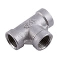 thumbnail image 1 of Sailing Accesorios de tubería con rosca hembra de 3 vías de acero inoxidable SS 304 - Nuevo (1/4 37 mm), 1 of 5