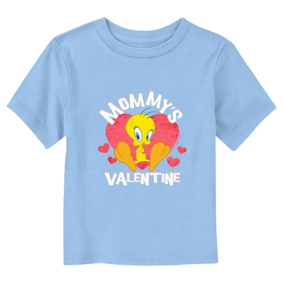 Toddler's Looney Tunes Tweety Valentine  Graphic Tee Light Blue 3T