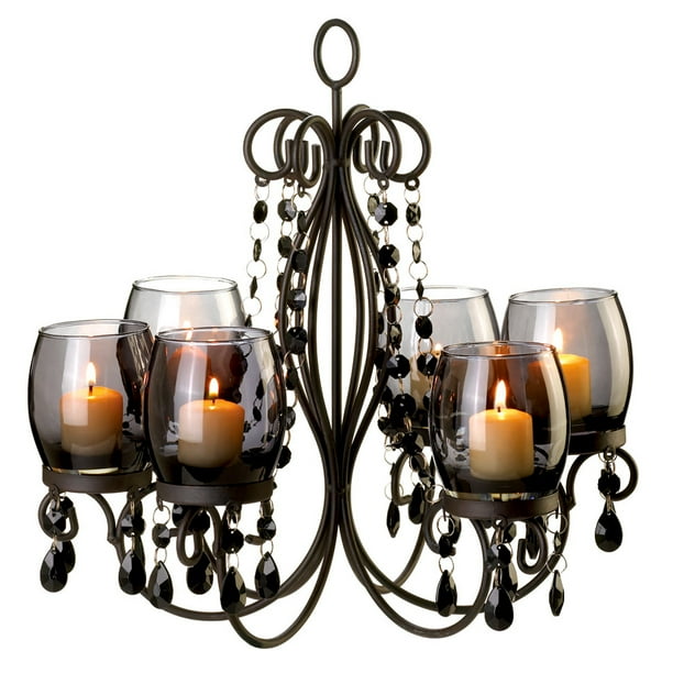 Yara Midnight Elegance Candle Chandelier Hanging Holder Table Top Gift Com Hanging Chandelier Candle Holder, Chandelier Candle Holders For Table
