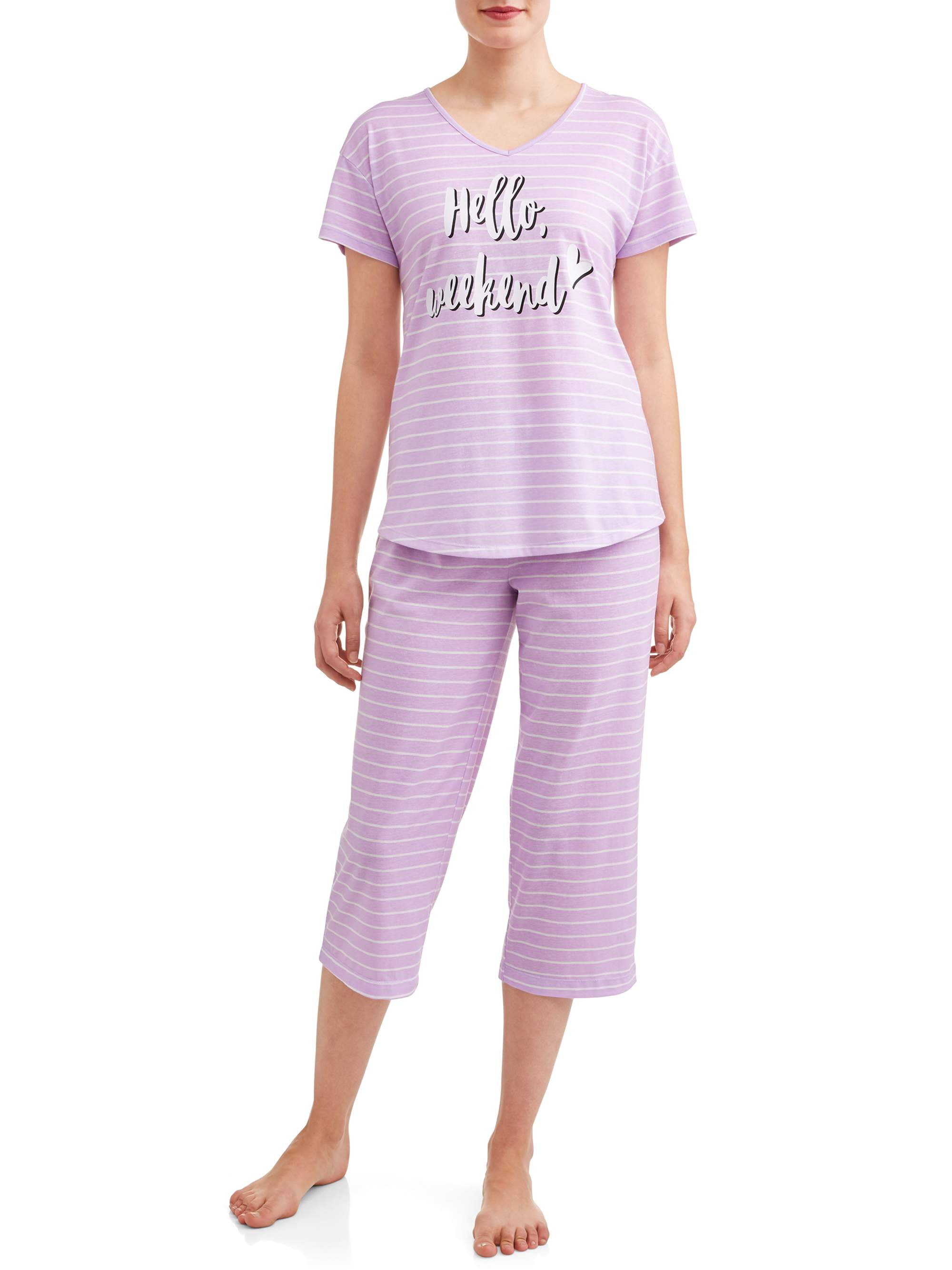 Secret Treasures Short Sleeve Capri Pajama - Walmart.com