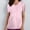 #028-Pink, variant on Haivin Women's Printed Short Sleeved Shirt, Casual Round Neck T-Shirt, Loose and Breathable Fabric