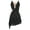 Black, variant on Lyrical Dance Dress for Women Sleeveless Irregular Skirt Leotard Dress for Figure Skating Competitions Burgundy S