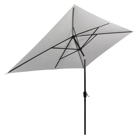 2019 New Rectangle Outdoor Patio Umbrella Sunshade Crank Tilt Garden Parasol Waterproof UV Block Sun