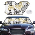 thumbnail image 2 of Fotbe Golden Glitter Butterflies Car Windshield Sunshade | Sun Visor Protector Front Window Shade, Keeps Out UV Rays, Keeps Your Vehicle Cool-Small, 2 of 7
