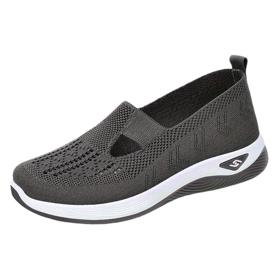 YLYL Women's Sneakers Woven Orthopedic Breathable Soft Shoes Casual Slip on Shoes