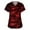 Wine02, variant on Dwralegc Women's Valentines Printed Scrub Tops Cute Lightweight Shirt Stretch Short Sleeve Love Heart Print V Neck Nursing Workwear with 2 Pockets Vermilion S