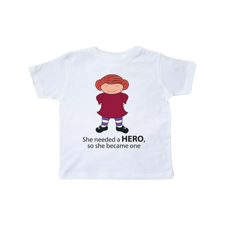 

Inktastic She Needed a Hero so She Became One Gift Toddler Boy or Toddler Girl T-Shirt